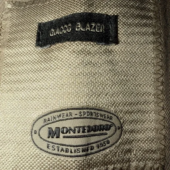 Montedoro Chinolino Lt Brown Linen Cotton Blazer Men's 44R Unstructured 3 Button - Picture 7 of 10